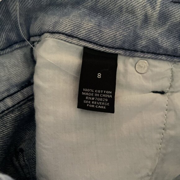 Colorblock Patchwork Blue Jeans Womens Size 8 By Rue21 100% Cotton Straight-Leg - Picture 4 of 10